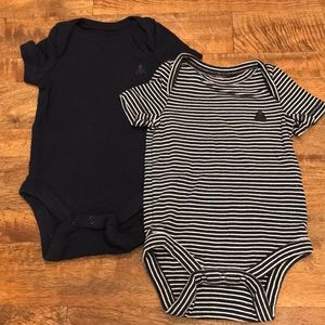 Baby Gap 0-3M Navy Onesies 2-Pk